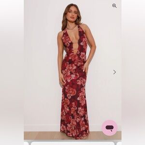 Runaway the Label - Red Floral Bodycon Halter Dress